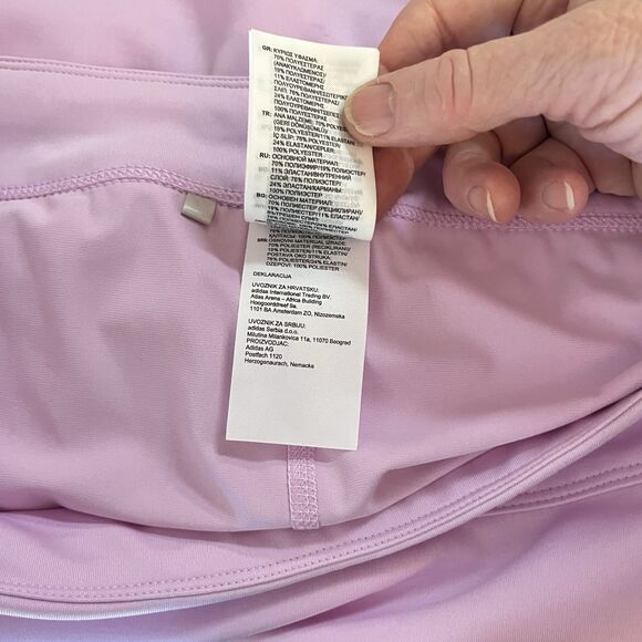 ADIDAS WOMENS PLEATED SKORT SIZE LARGE LAVENDER 3 POCKETS POLYESTER BLEND GOLF - Picture 10 of 11